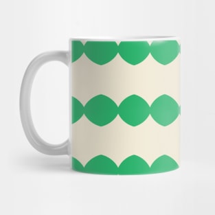 White Green - Round Pattern Mug